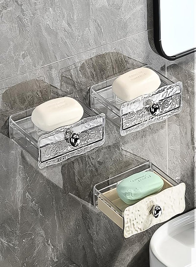 Bayleef Light Luxury Soap Box Non-Perforated Wall-Mounted Multi-Functional Soap Box Storage Rack Household Drying Bathroom Storage Rack Aesthetic View - Image 2
